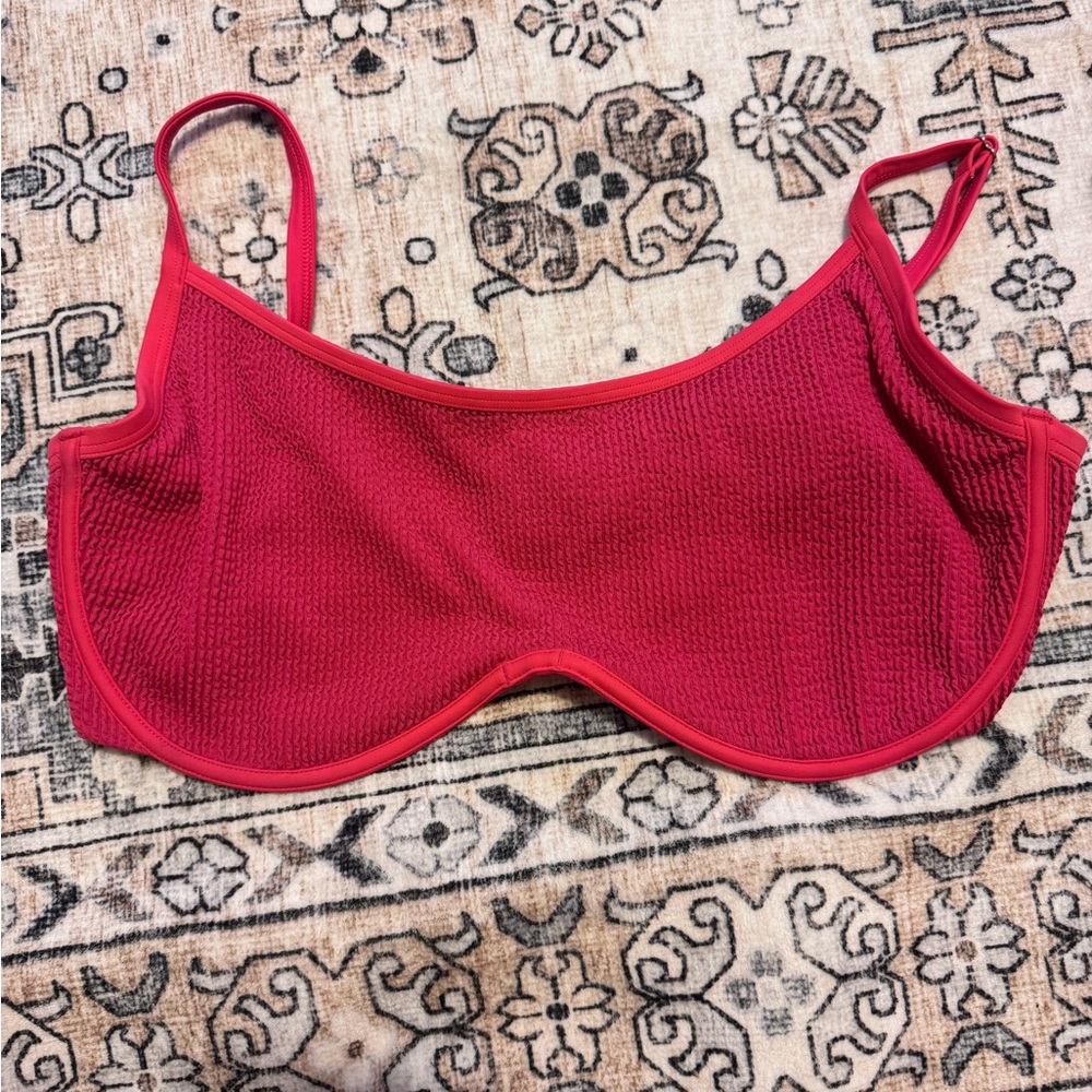 Abercrombie & Fitch Curve Love Ribbed Underwire Bikini Top